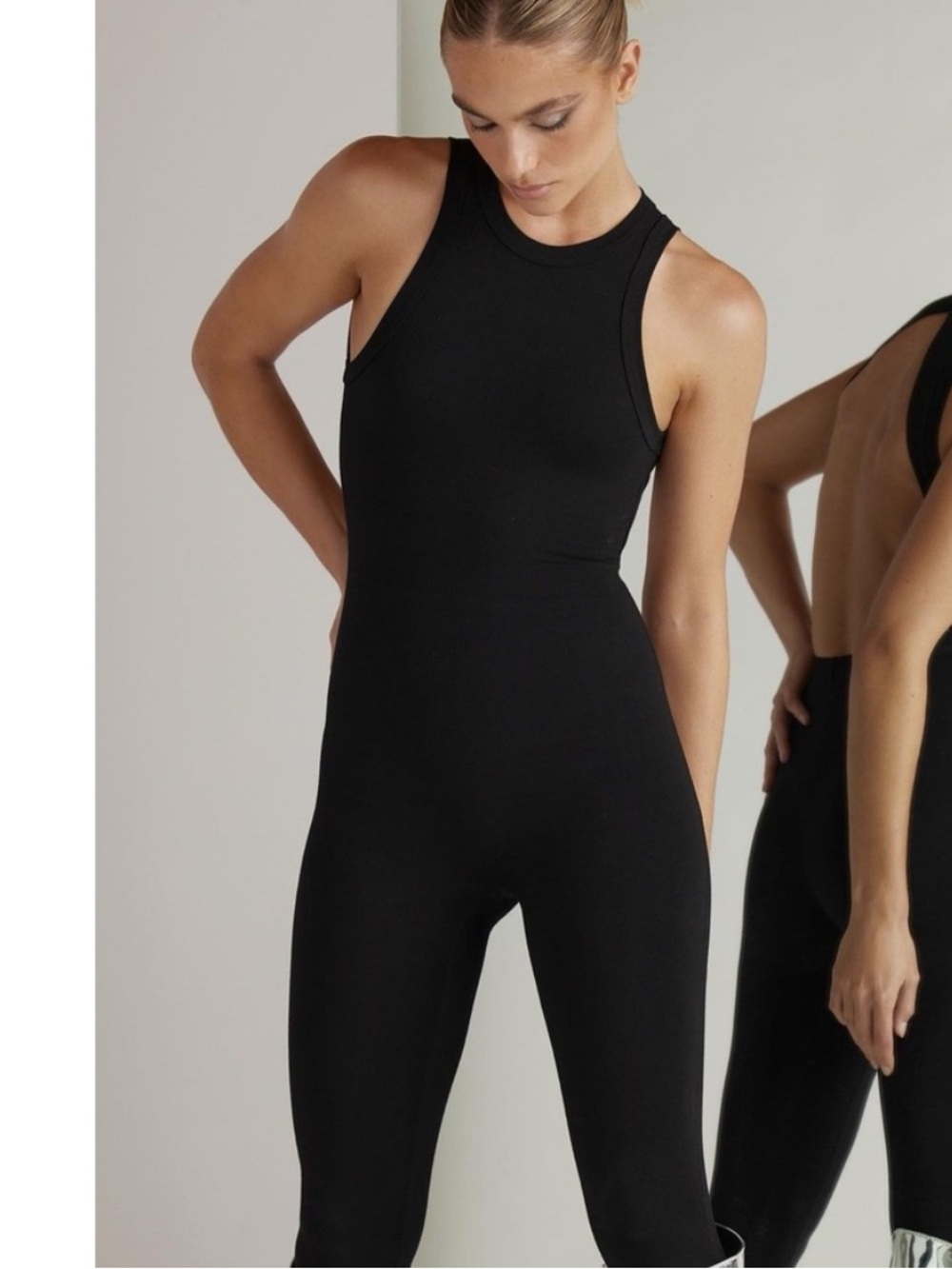 Clyque The Label Full Length High Neck Jumpsuit in Black